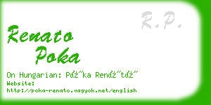 renato poka business card