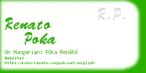 renato poka business card
